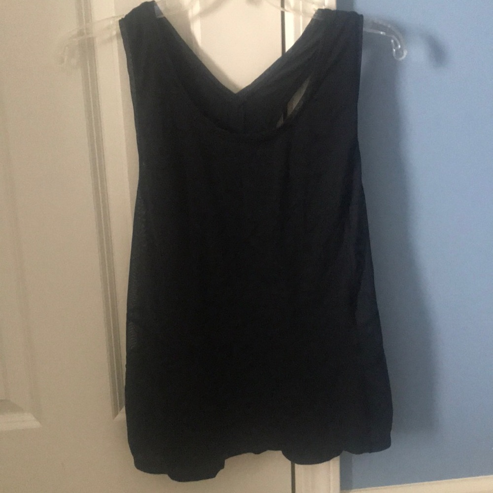Lululemon Black Tank Top with Mesh Sides